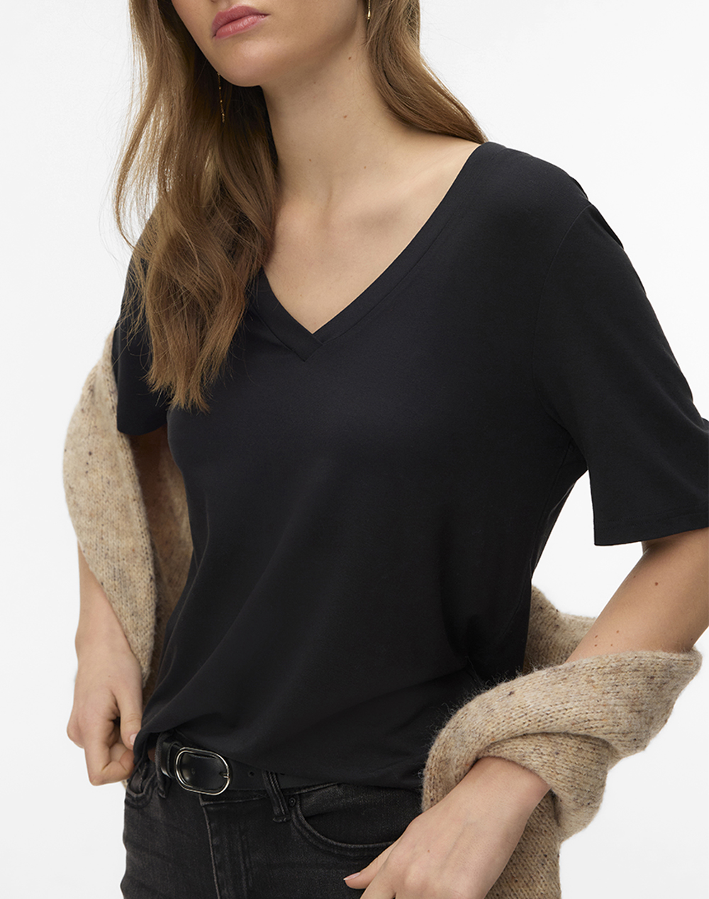 AWARE BY VERO MODA AWRITA SS V-NECK T-SHIRT NOOS