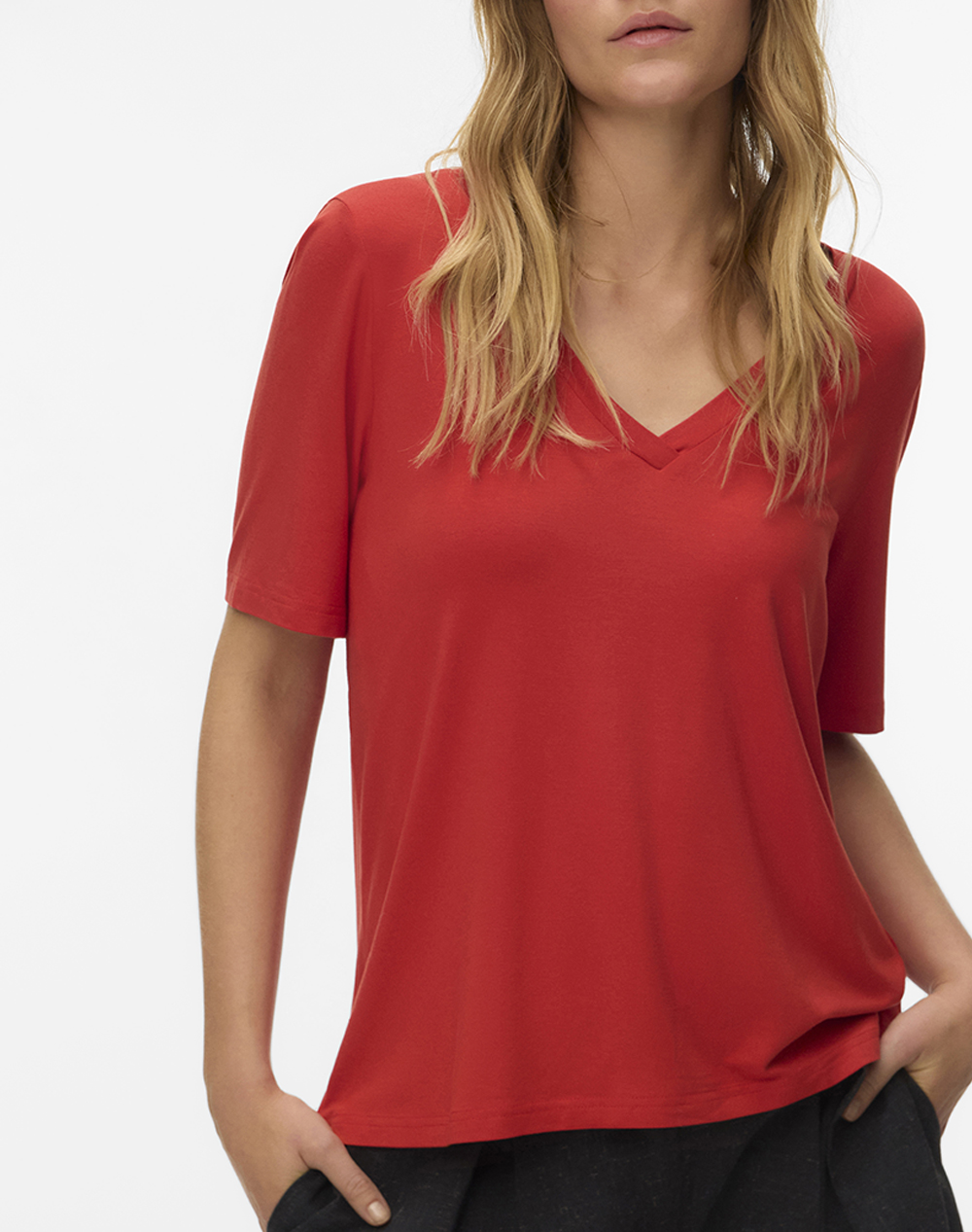 AWARE BY VERO MODA AWRITA SS V-NECK T-SHIRT NOOS