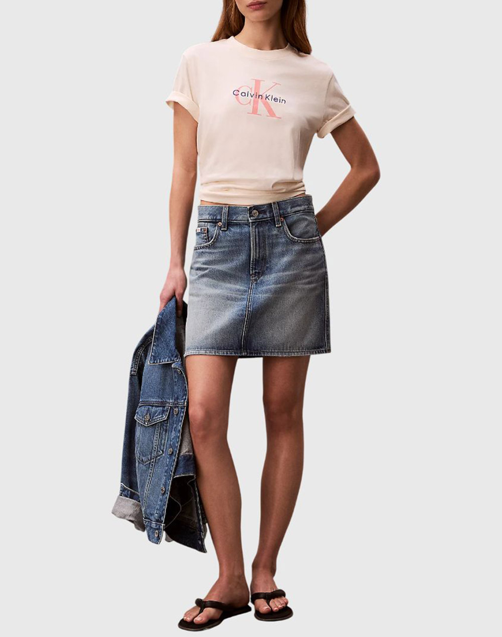 CALVIN KLEIN JEANS HR SS CLSSC MNLG CNC