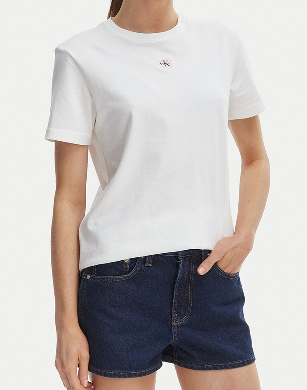 CALVIN KLEIN JEANS SS WOVEN LABEL CLASSIC FIT TEE