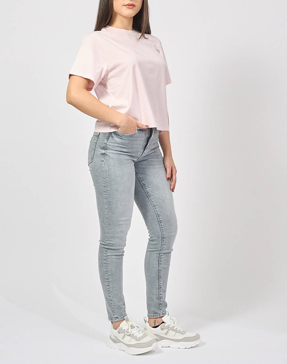 GUESS JEANS GJ SS CN BOXY MINI T - ORGANIC COTTON 160GSM BLOUSE W