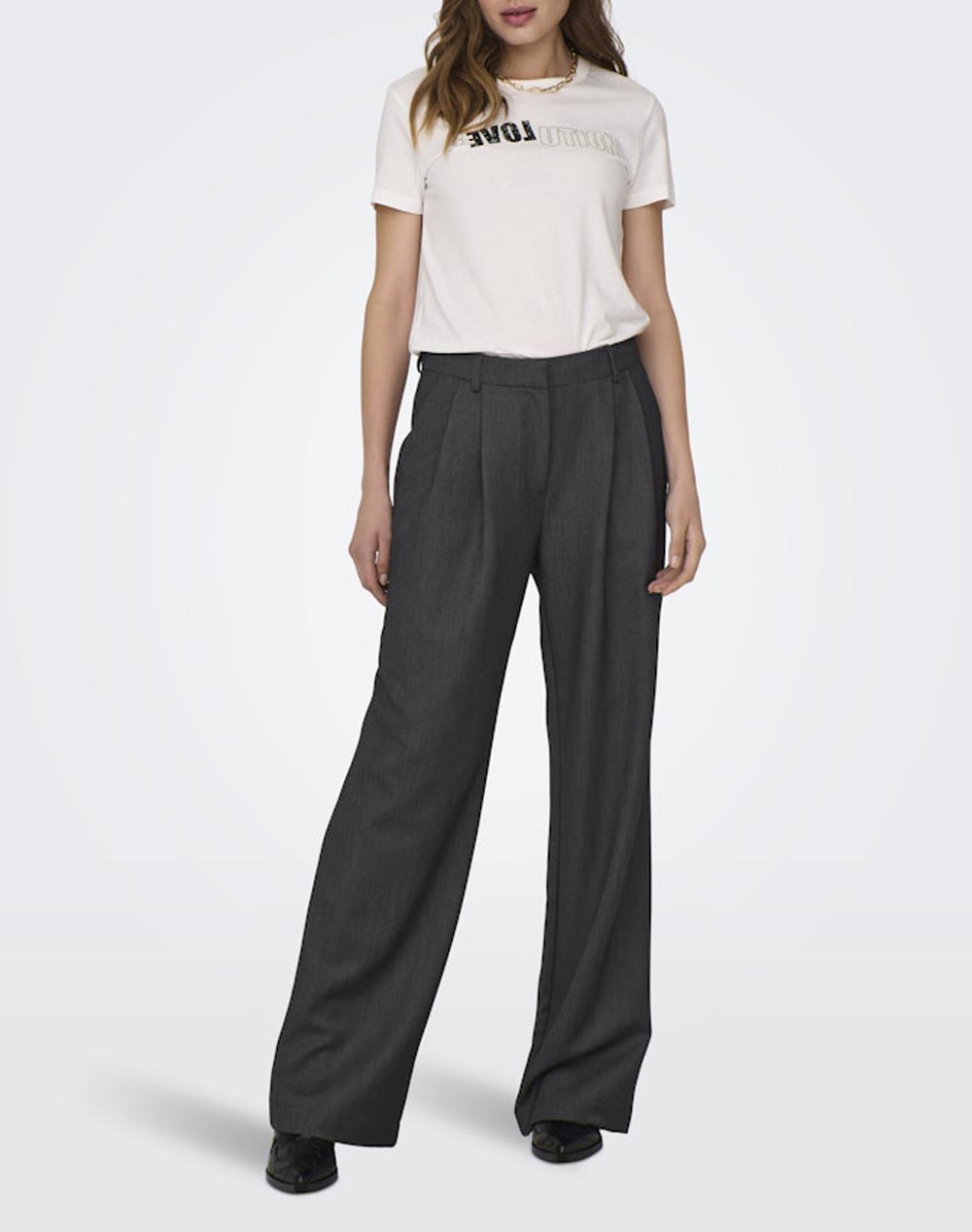 ONLY ONLHATTIE HW PLEAT STR PANT TLR NOOS