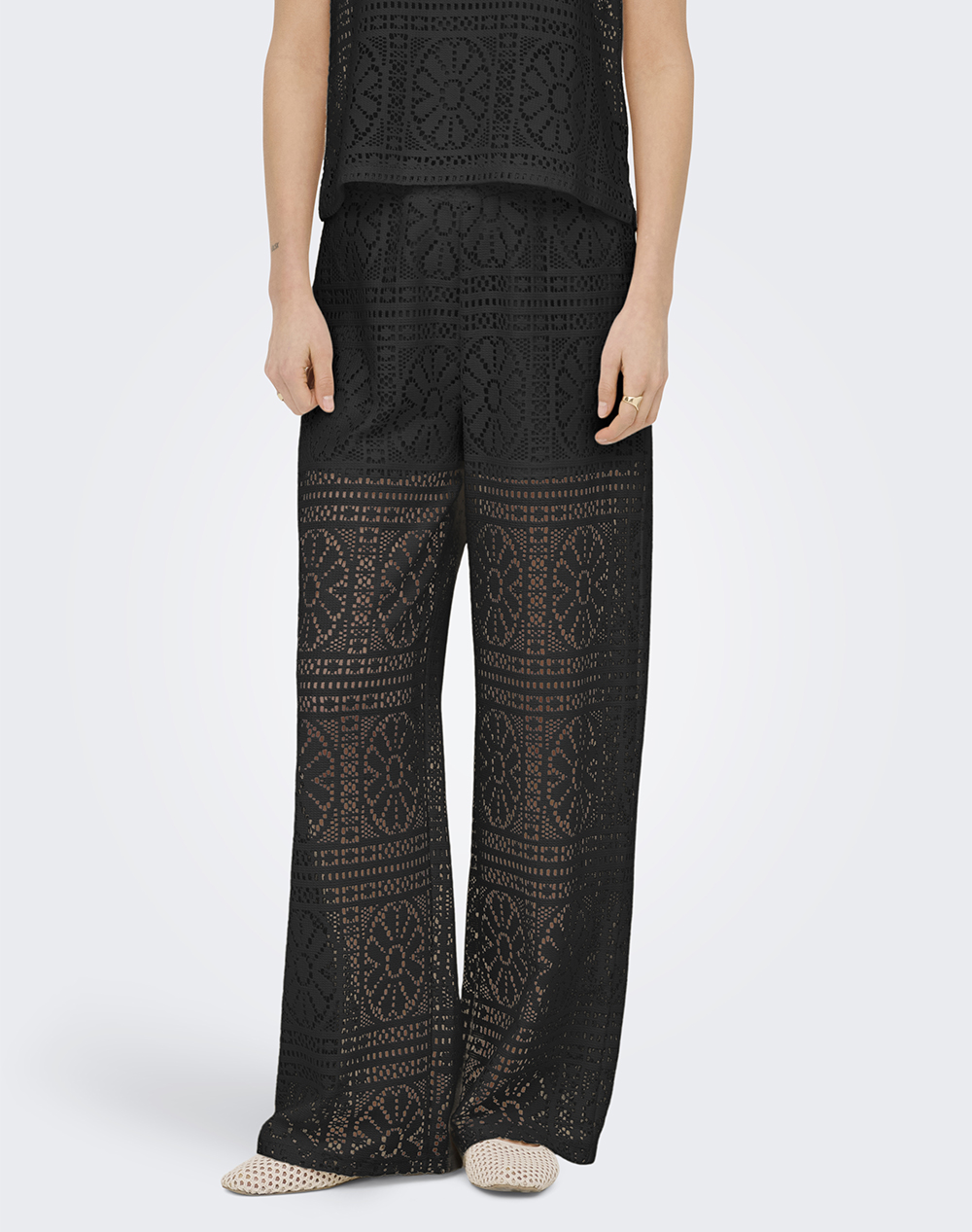 ONLY ONLLIAN LACE WIDE PANTS JRS NOOS