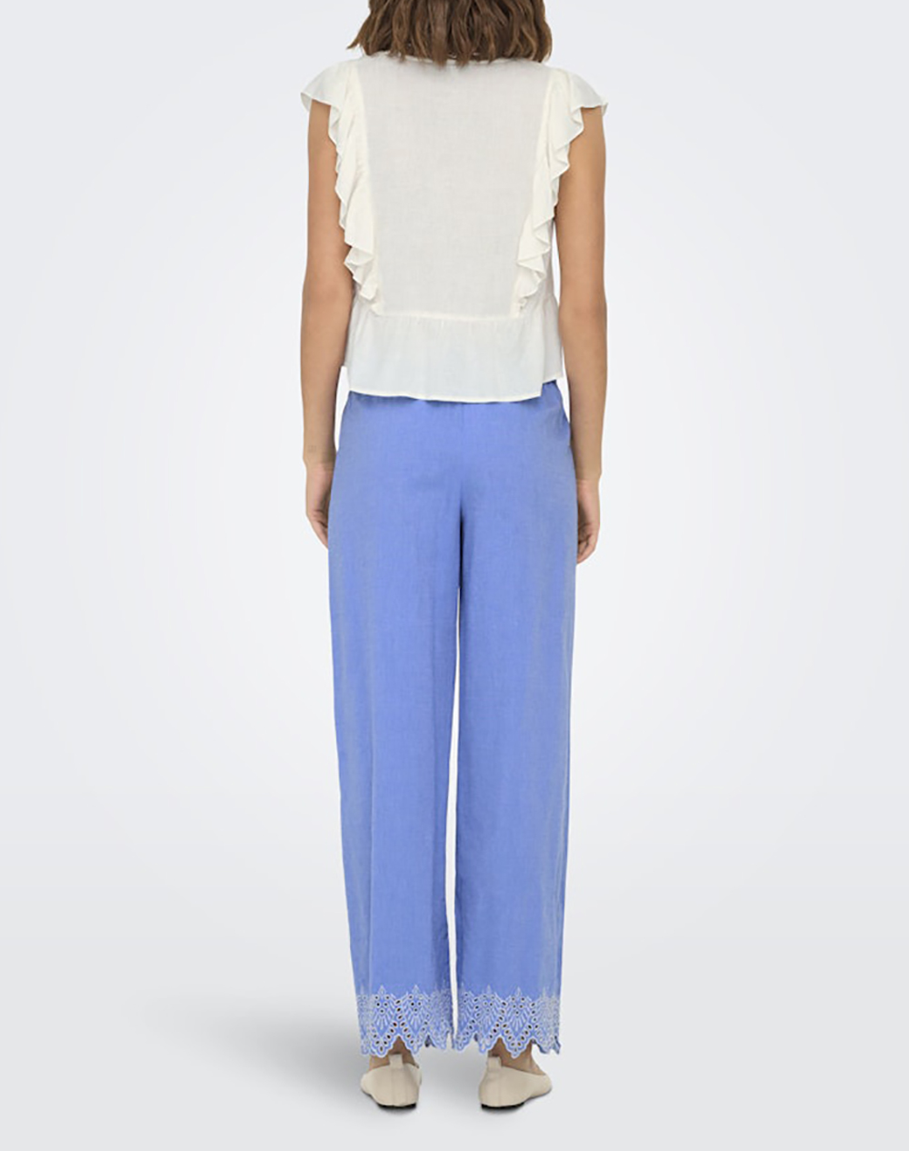 ONLY ONLPAULA TULUM EMB PULL-UP PANT NOOS WVN