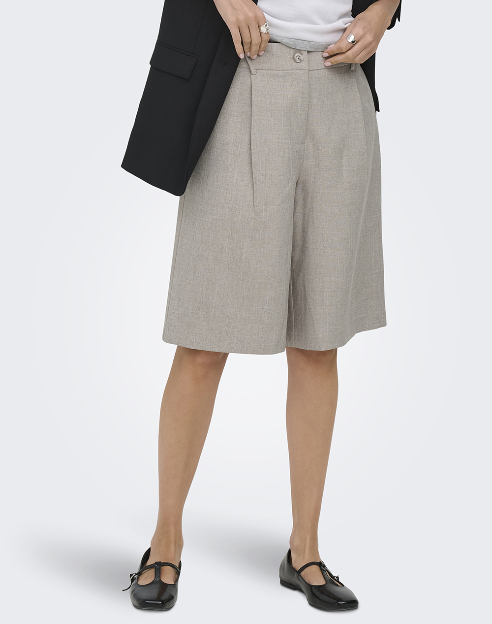 ONLY ONLLINDA HW MEL LONG SHORTS TLR NOOS