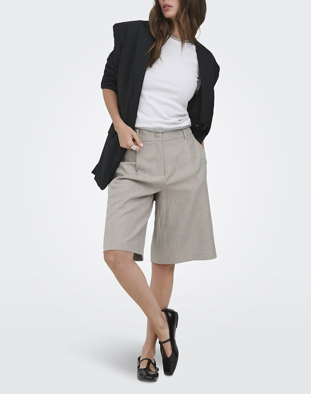 ONLY ONLLINDA HW MEL LONG SHORTS TLR NOOS