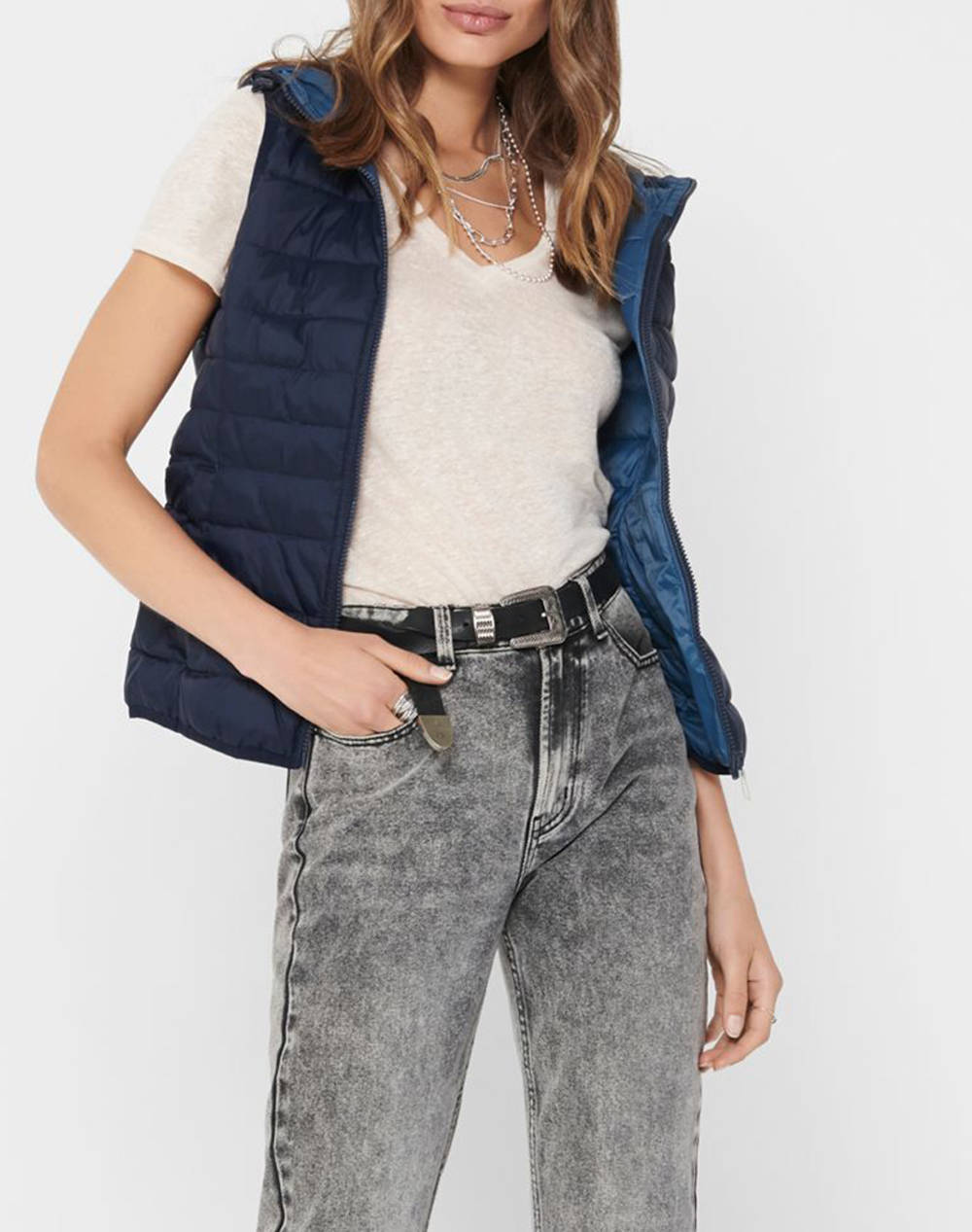 ONLY ONLNEWTAHOE HOOD WAISTCOAT OTW NOOS ЯКЕ