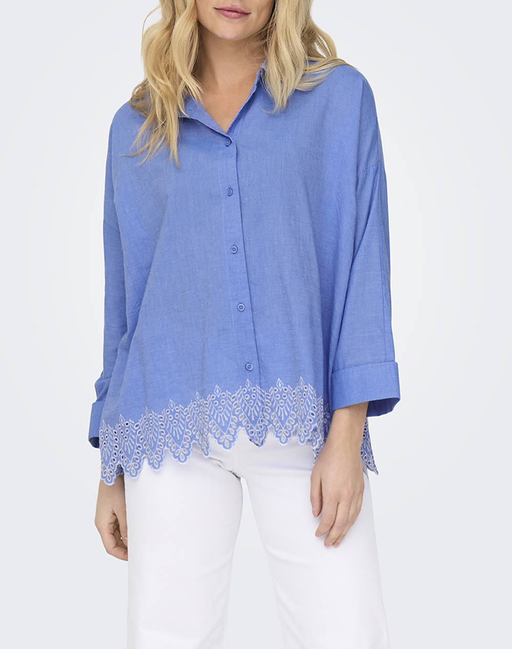 ONLY ONLGRACES TULUM LS EMB SHIRT NOOS WVN