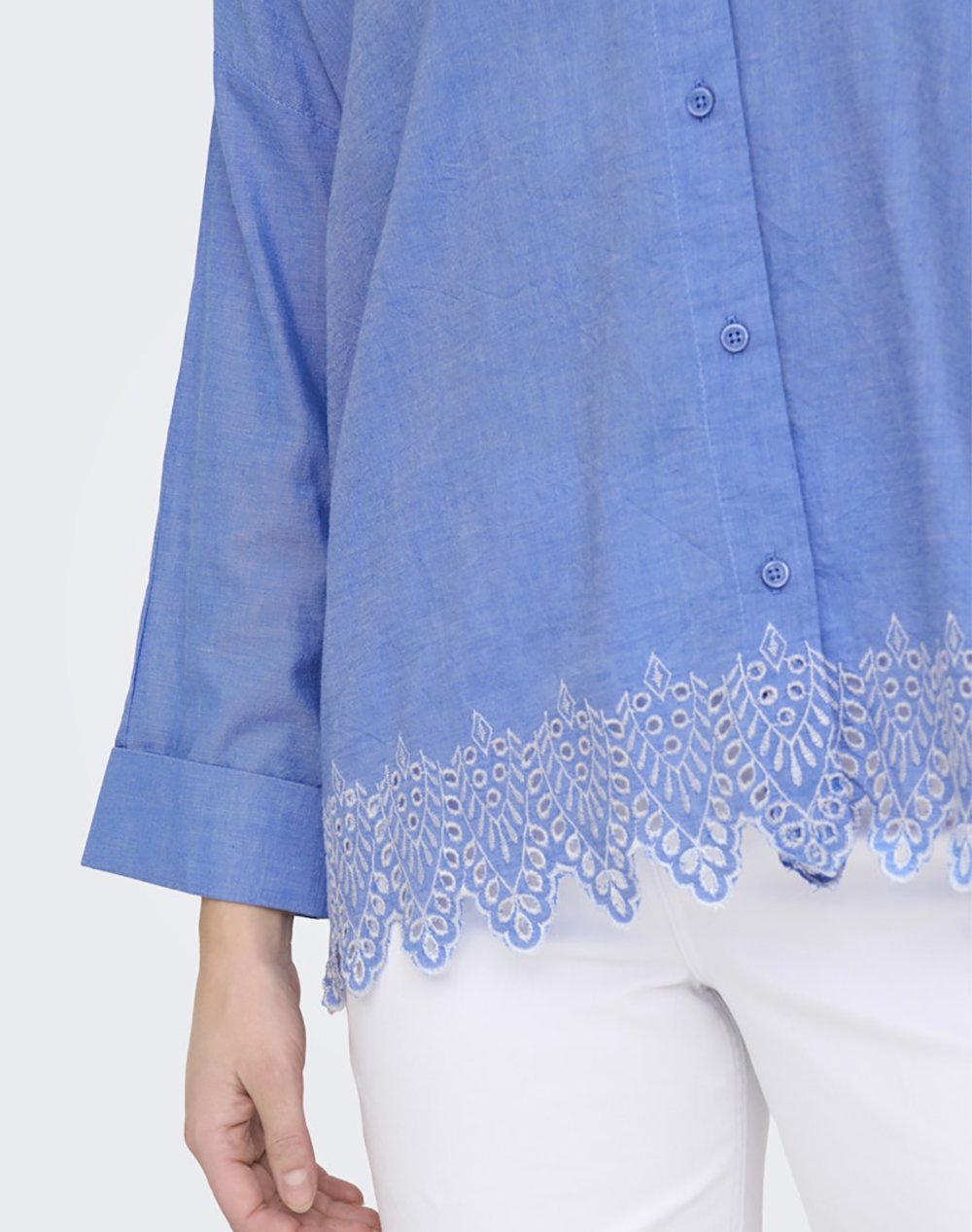 ONLY ONLGRACES TULUM LS EMB SHIRT NOOS WVN