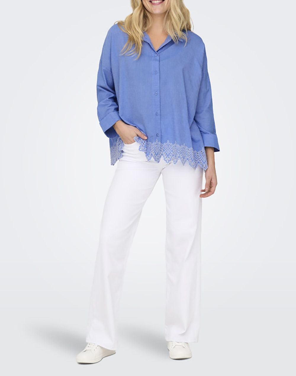 ONLY ONLGRACES TULUM LS EMB SHIRT NOOS WVN