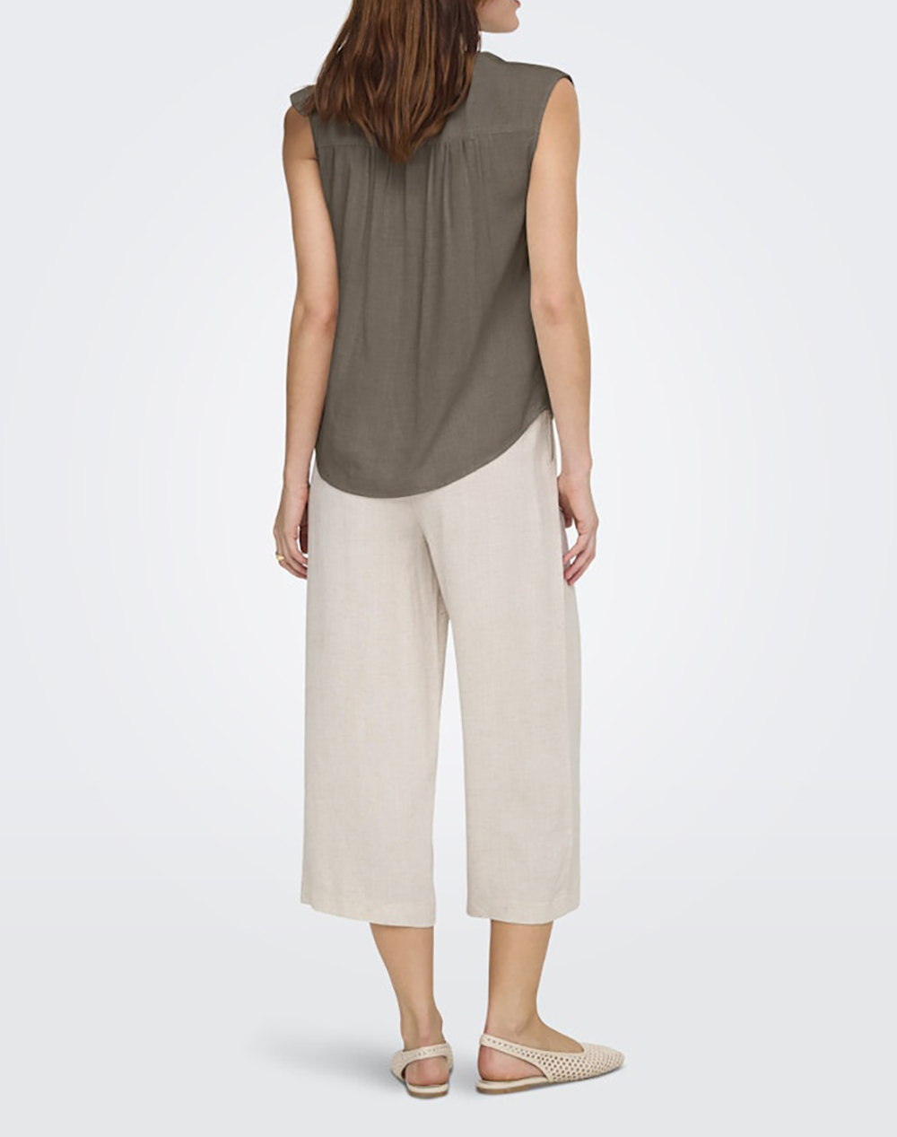 ONLY ONLSIESTA S/L LINEN BL SHIRT PNT NOOS