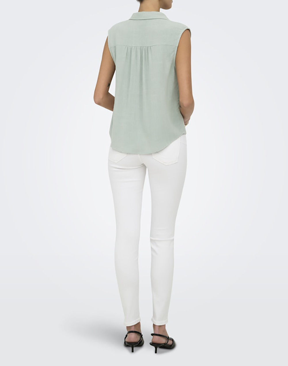 ONLY ONLSIESTA S/L LINEN BL SHIRT PNT NOOS