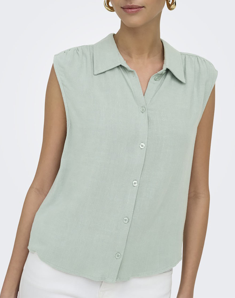 ONLY ONLSIESTA S/L LINEN BL SHIRT PNT NOOS