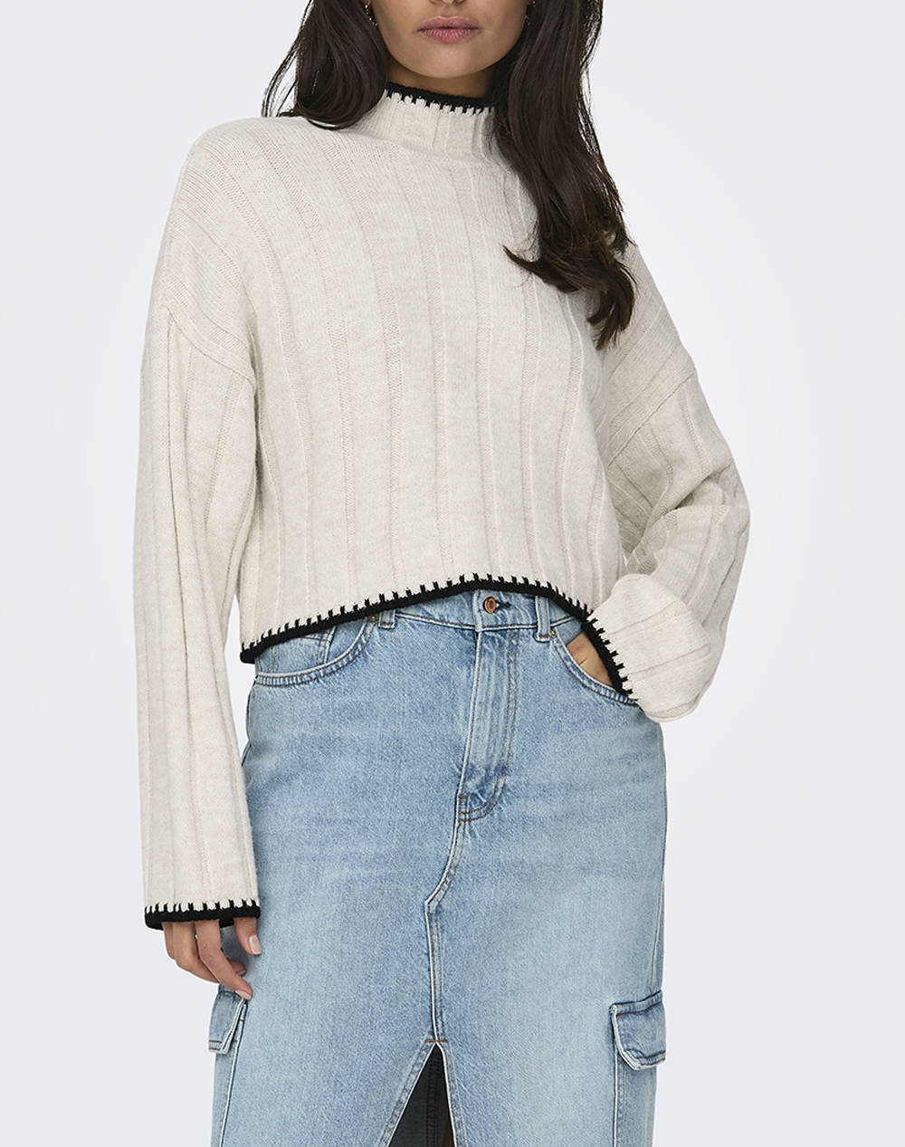 ONLY ONLCHICK STITCH LS HIGHNECK KNT NOOS