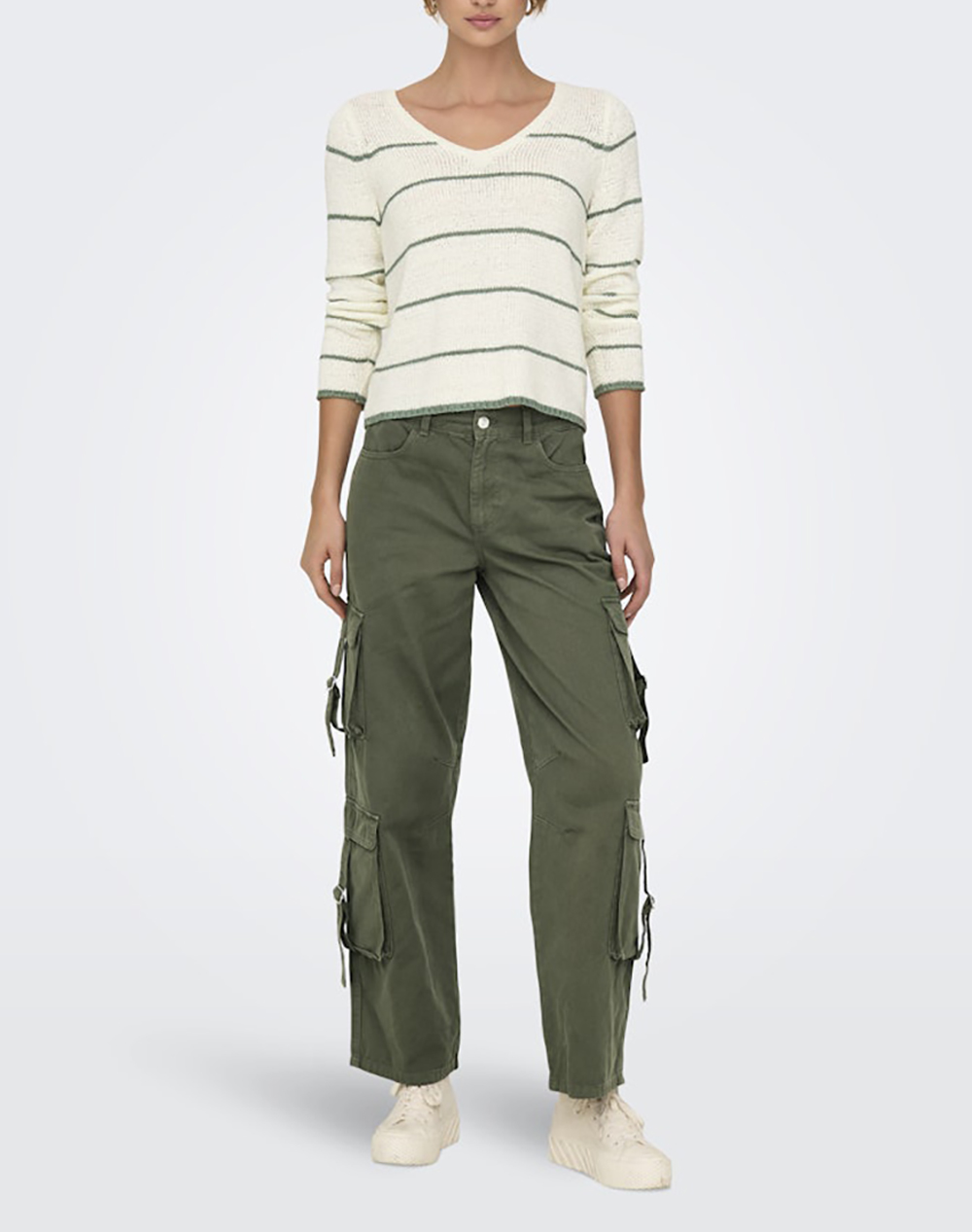 ONLY ONLGEENA L/S V-NECK KNT NOOS