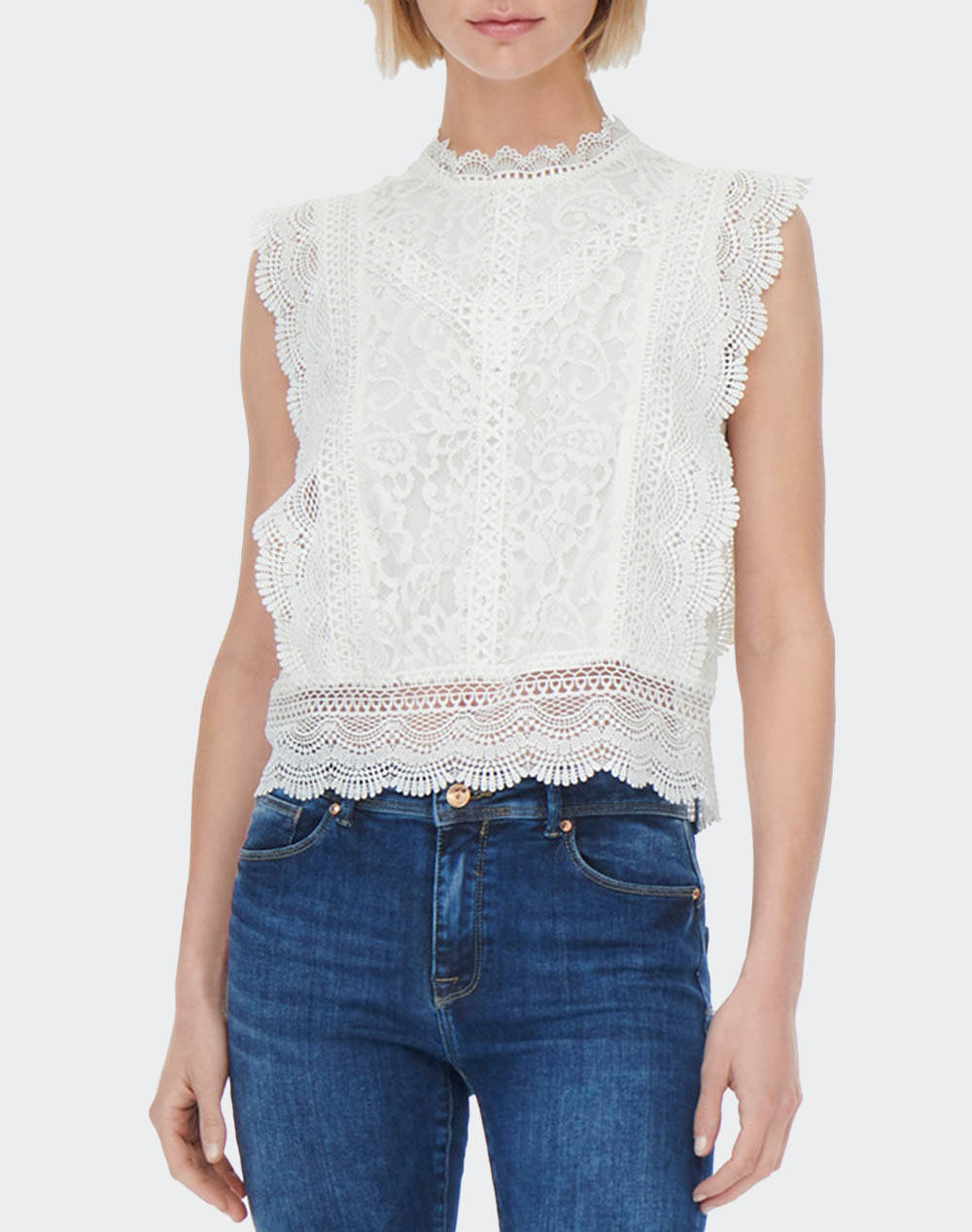 ONLY ONLKARO S/L LACE TOP NOOS WVN