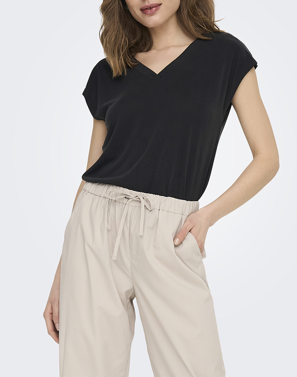 ONLY ONLFREE S/S MOD.V-NECK TOP JRS NOOS