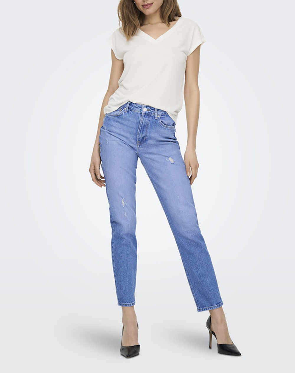 ONLY ONLFREE S/S MOD.V-NECK TOP JRS NOOS