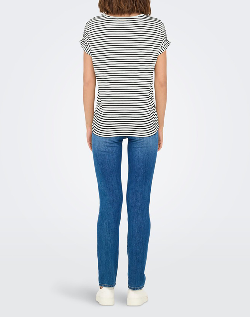 ONLY ONLMOSTER STRIPE S/S O-NECK TOP JRS NOOS
