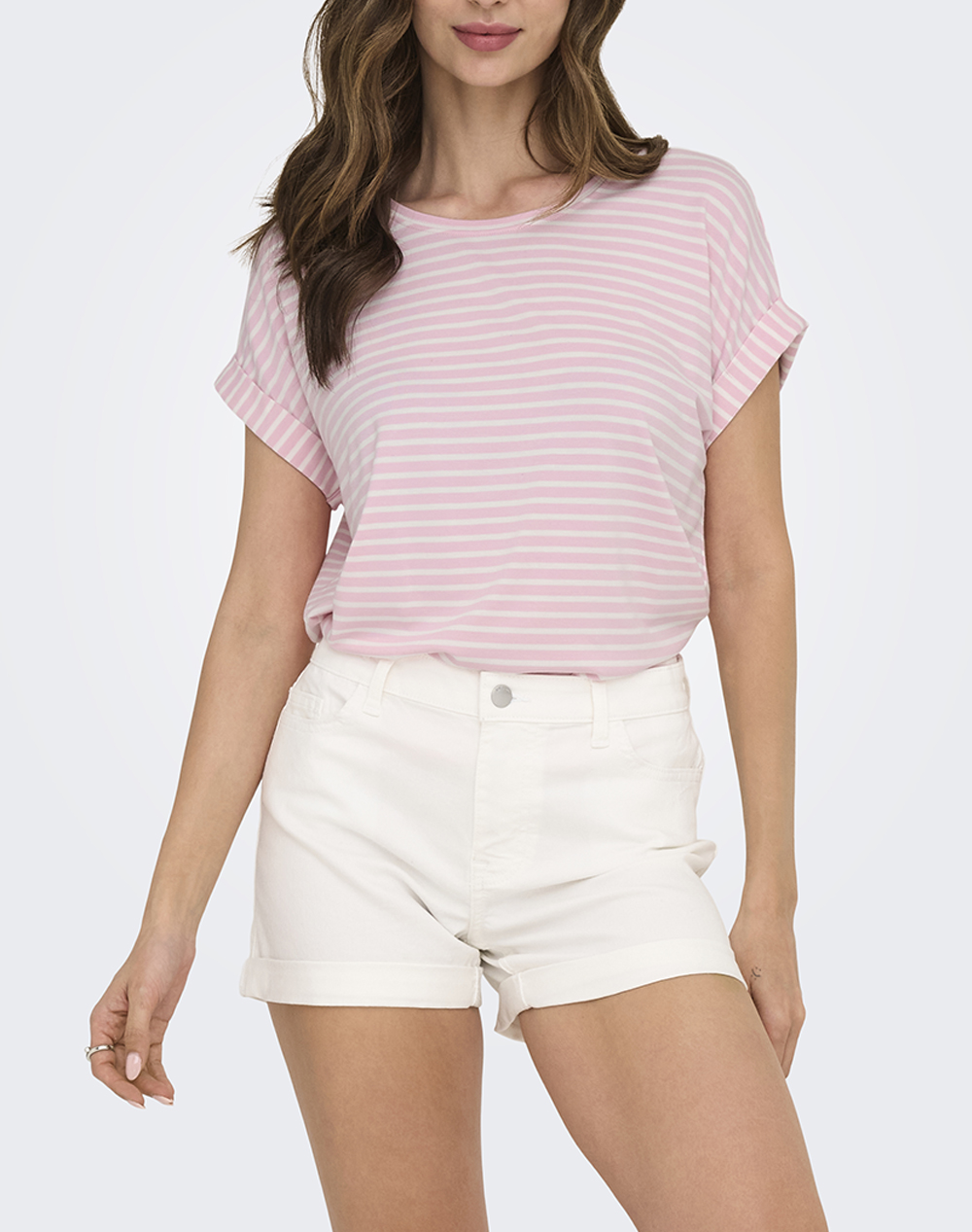 ONLY ONLMOSTER STRIPE S/S O-NECK TOP JRS NOOS