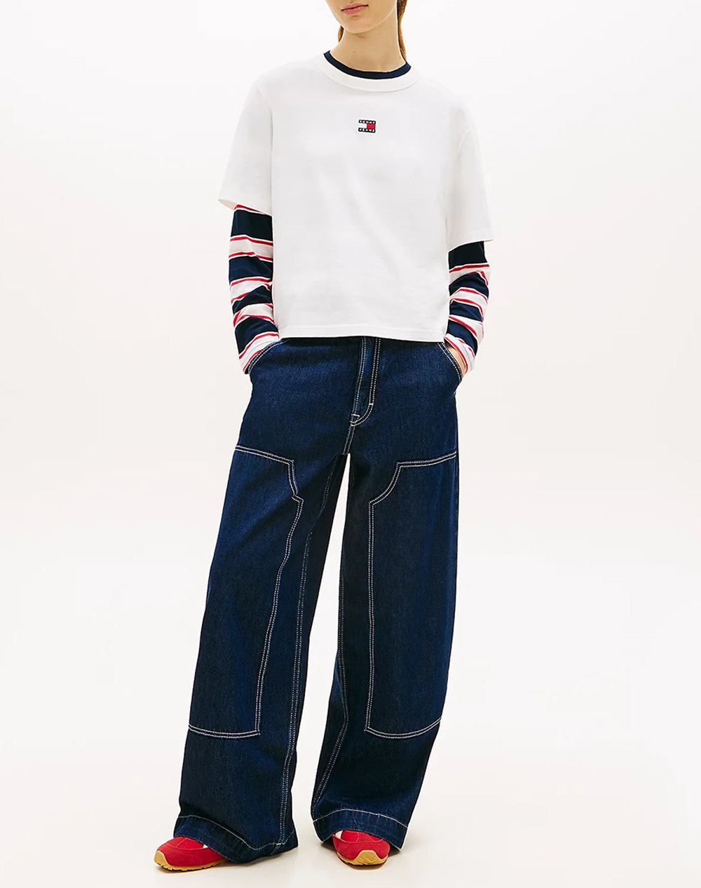 TOMMY JEANS TJW BXY BADGE TEE EXT NEW