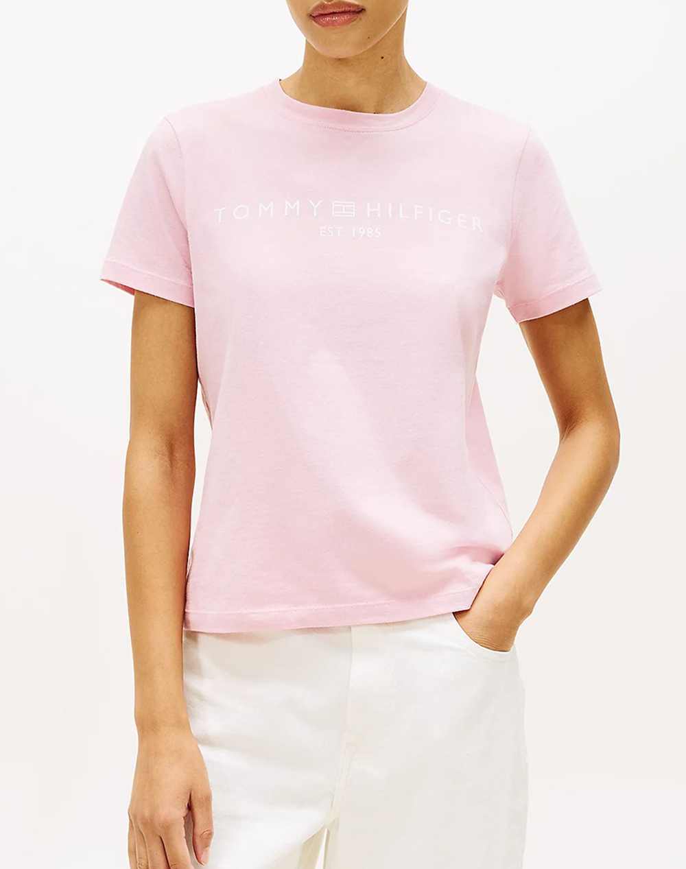 TOMMY HILFIGER REG CORP LOGO C-NK SS