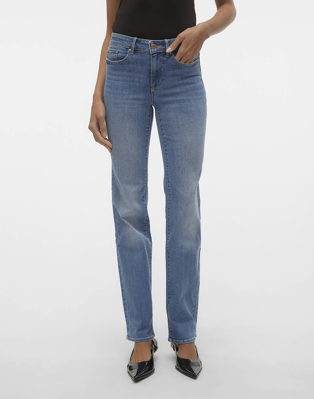 VERO MODA VMFLASH MR STRAIGHT JEANS LI347 GA NOOS