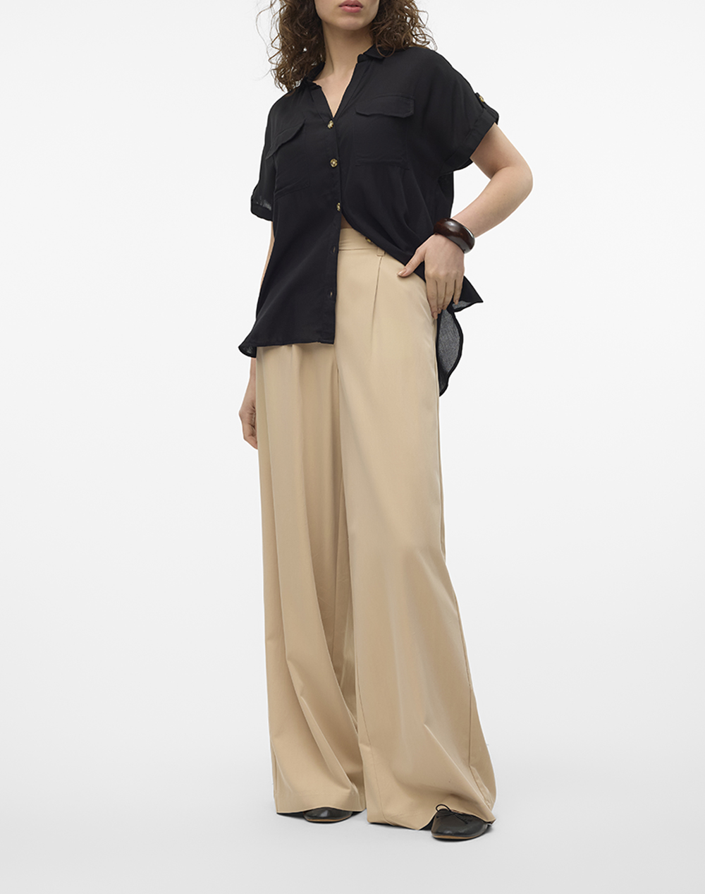 VERO MODA VMBUMPY SS SHIRT WVN NOOS