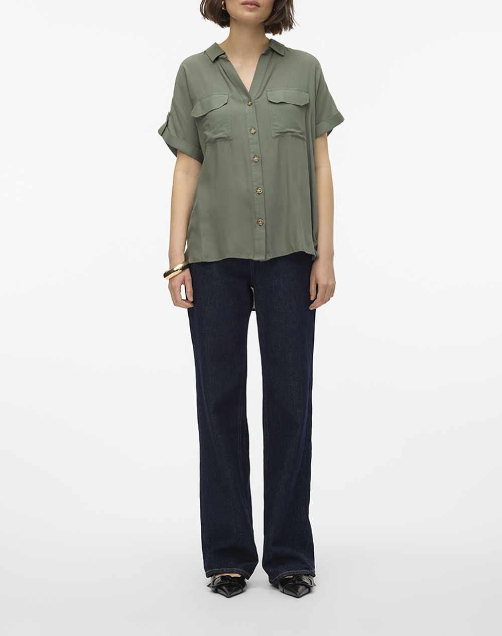 VERO MODA VMBUMPY SS SHIRT WVN NOOS