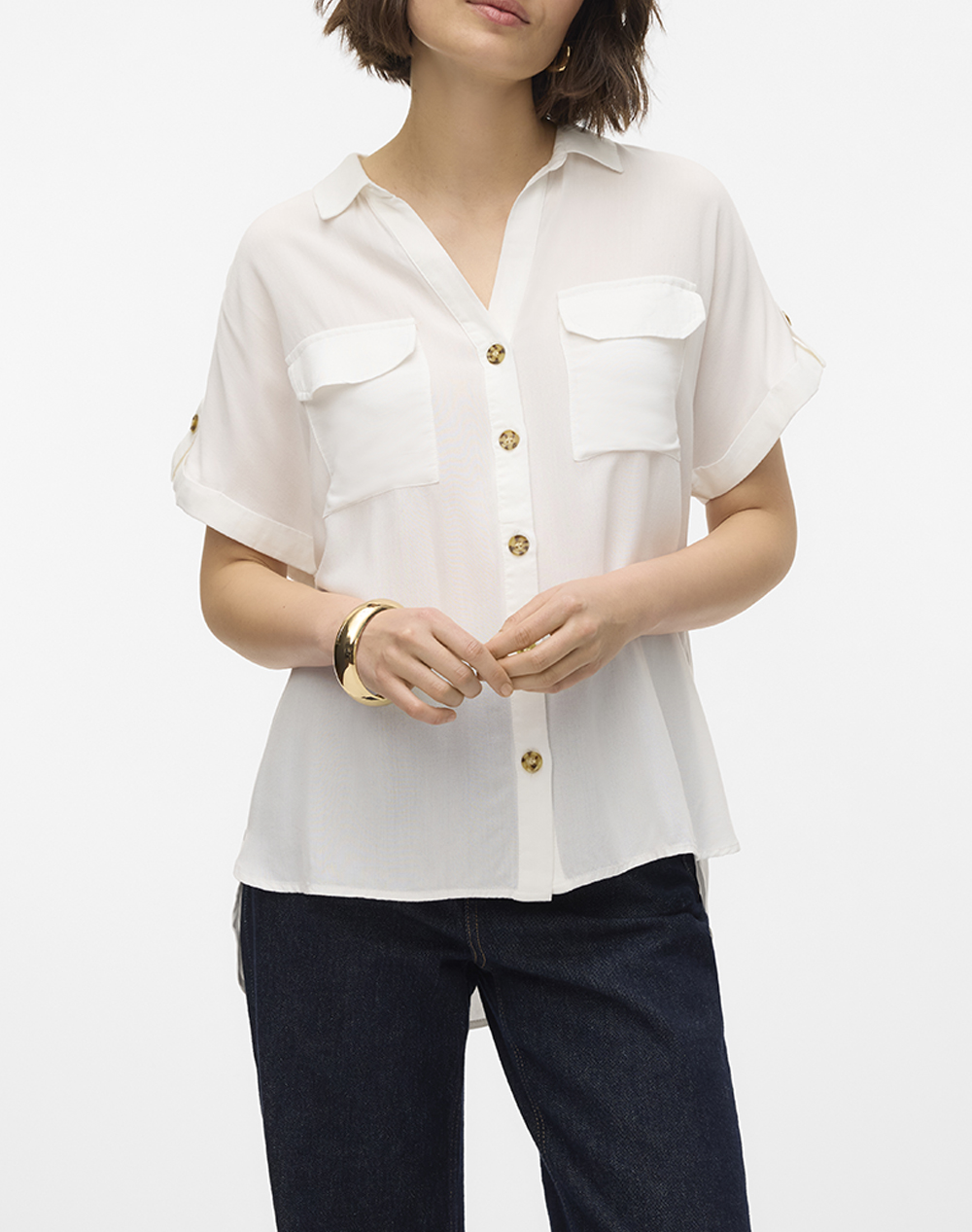 VERO MODA VMBUMPY SS SHIRT WVN NOOS