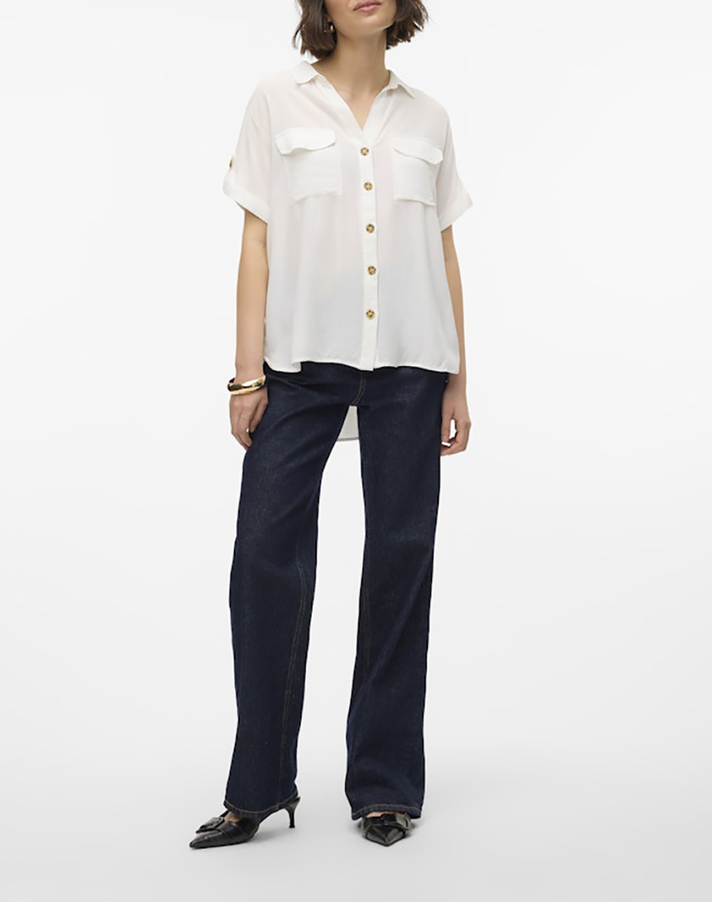 VERO MODA VMBUMPY SS SHIRT WVN NOOS