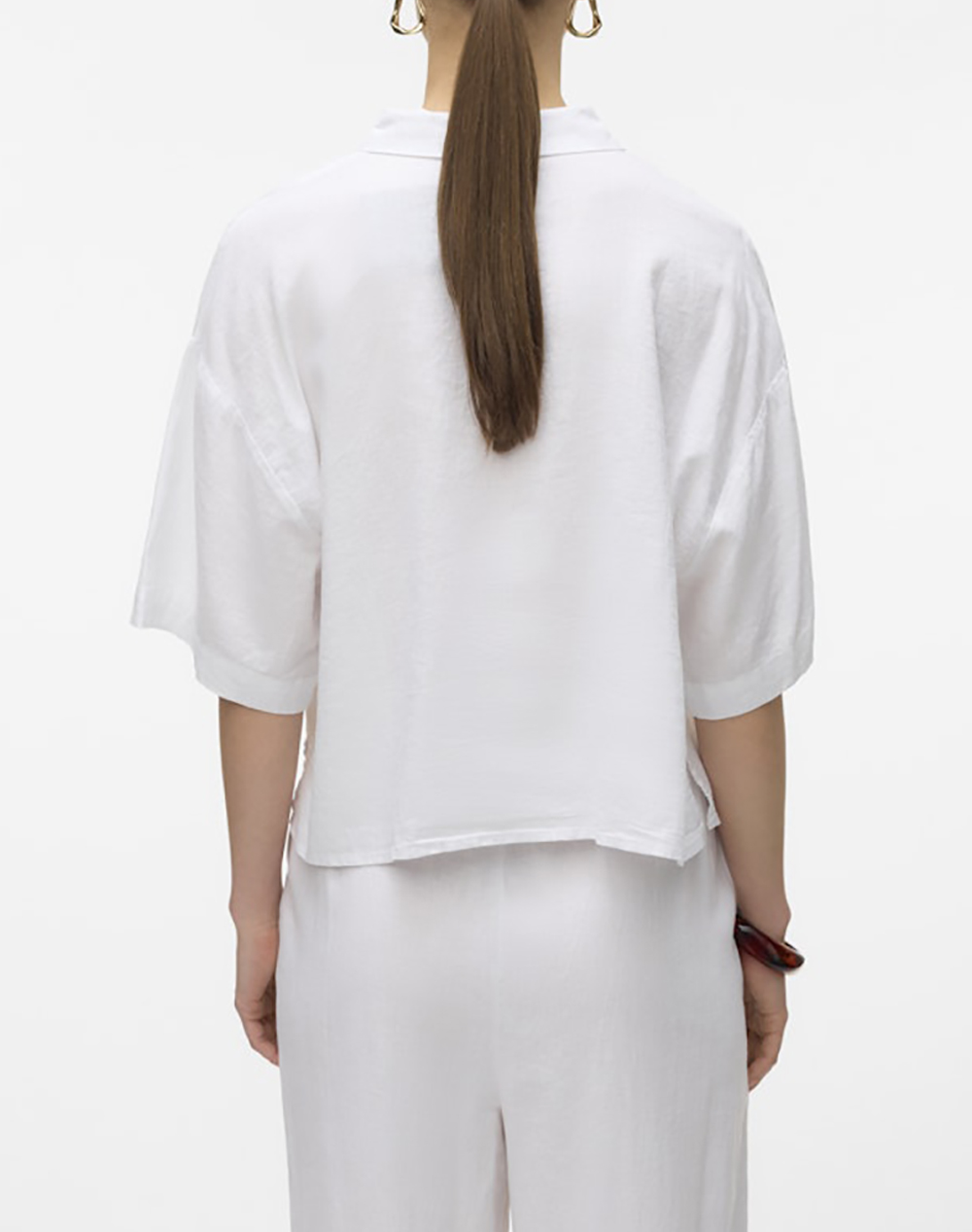 VERO MODA VMLINN 2/4 SHORT SHIRT WVN NOOS