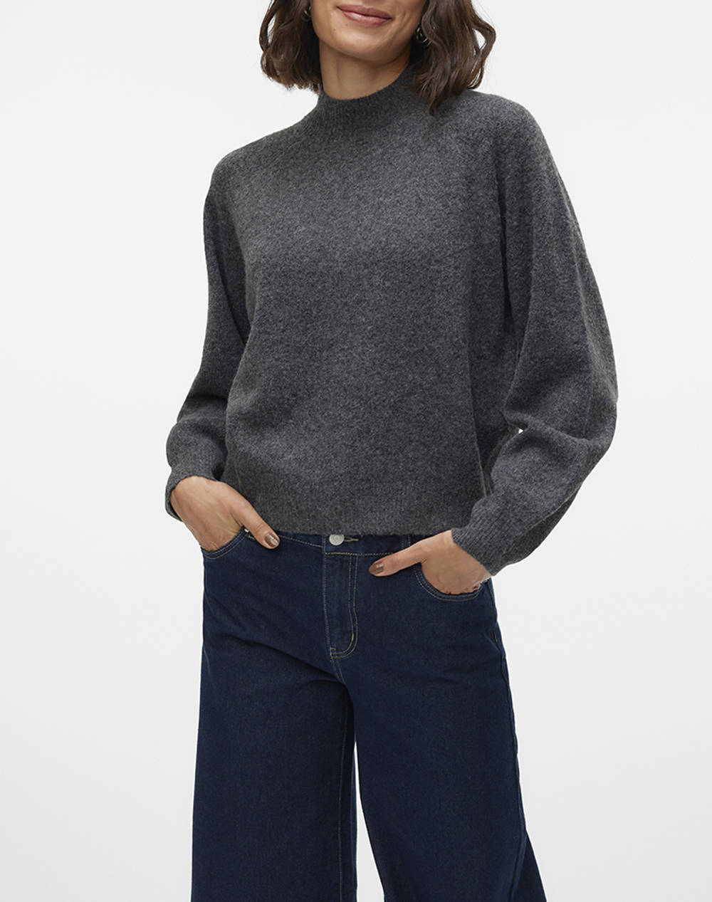 VERO MODA VMLEAF LS HIGH NECK PULLOVER NOOS