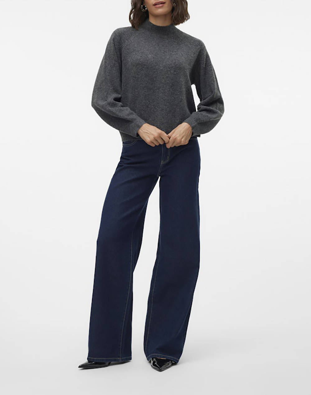 VERO MODA VMLEAF LS HIGH NECK PULLOVER NOOS