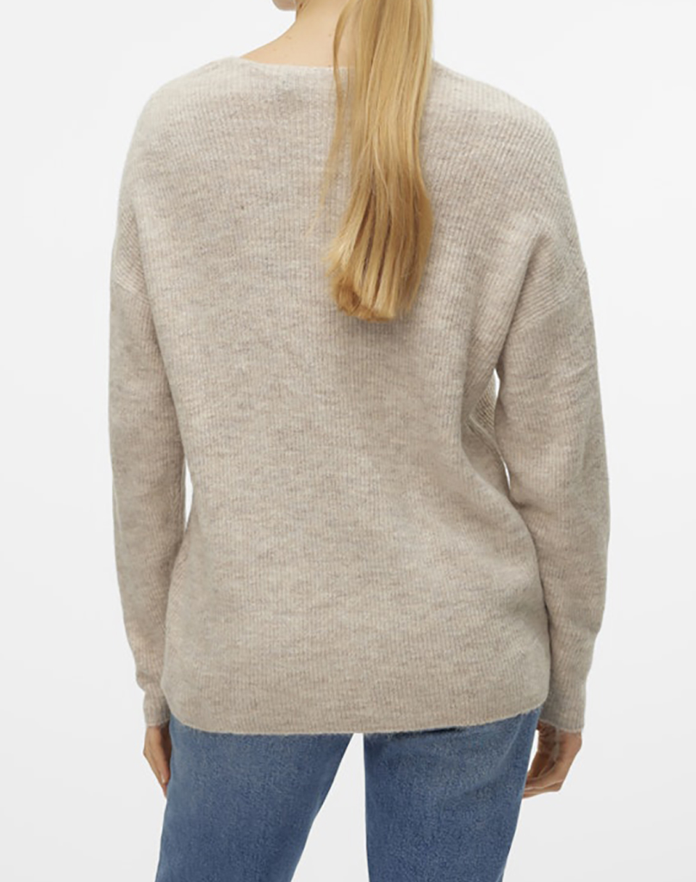 VERO MODA VMCREWLEFILE LS V-NECK BLOUSE NOOS