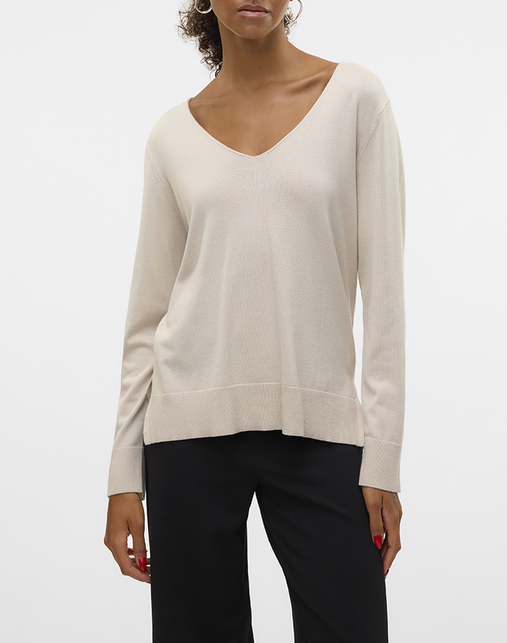 VERO MODA VMSILJE LS V-NECK PULLOVER GA NOOS