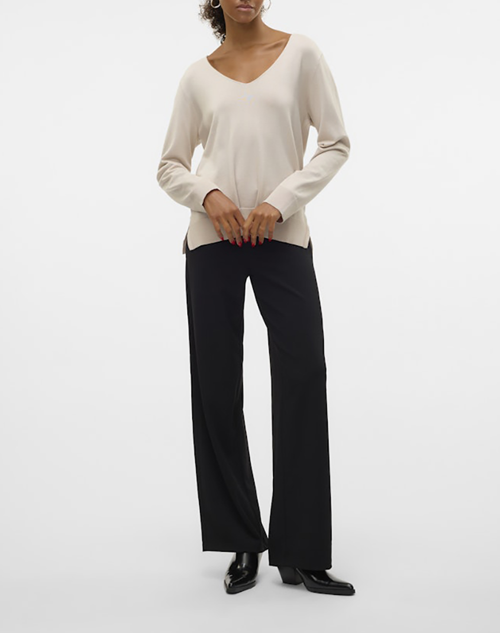 VERO MODA VMSILJE LS V-NECK PULLOVER GA NOOS