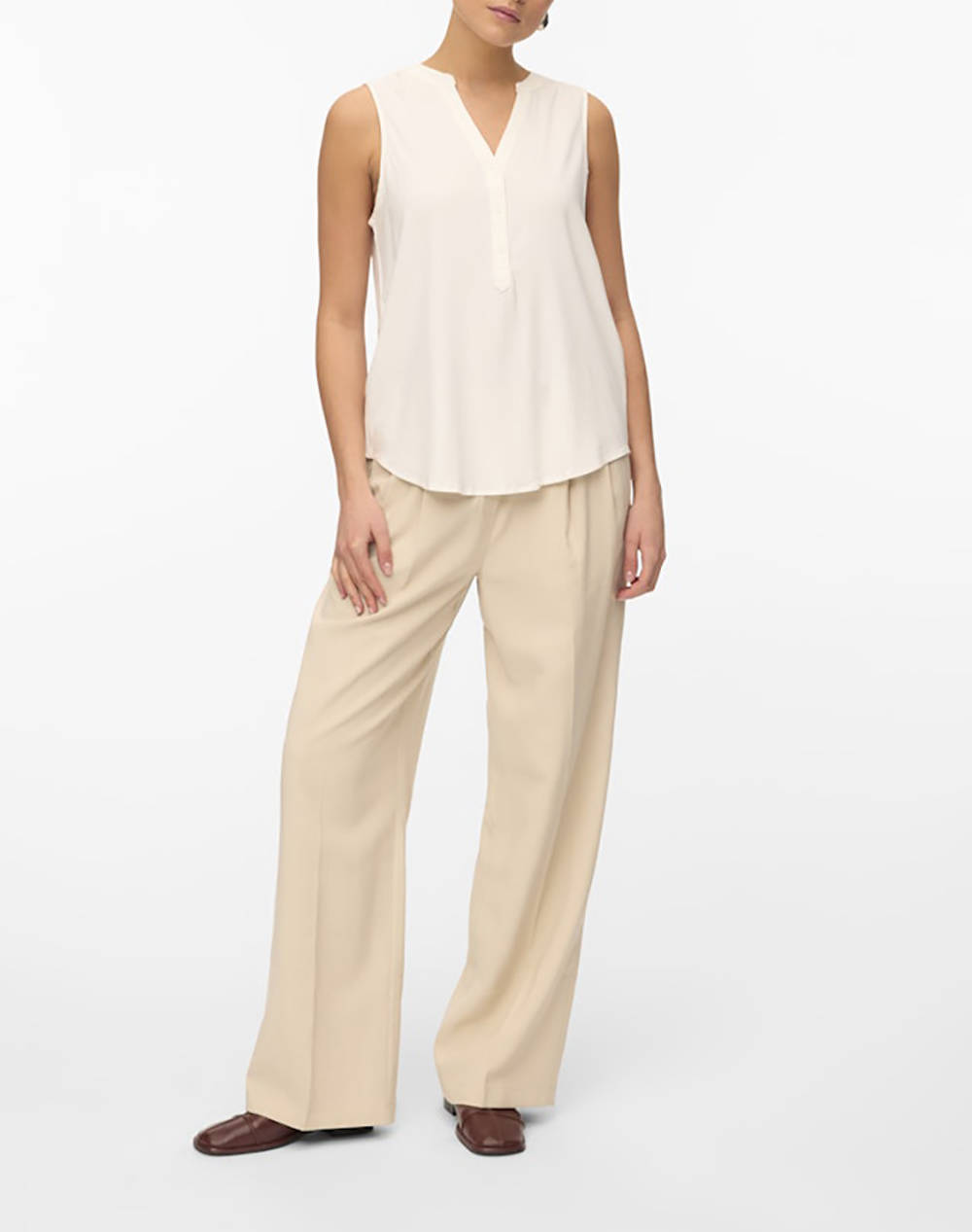 VERO MODA VMBELLA SL V-NECK TOP WVN GA NOOS