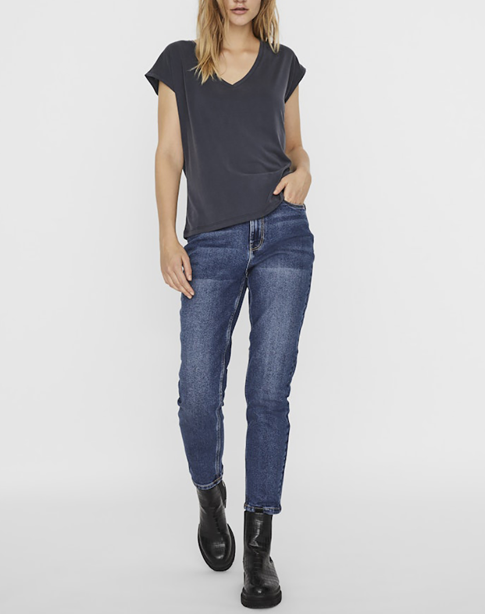 VERO MODA VMFILLI SS V-NECK TEE NOOS