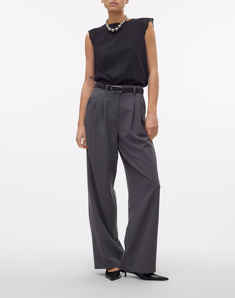 VERO MODA VMEMILY SL GATHERING TOP JRS NOOS