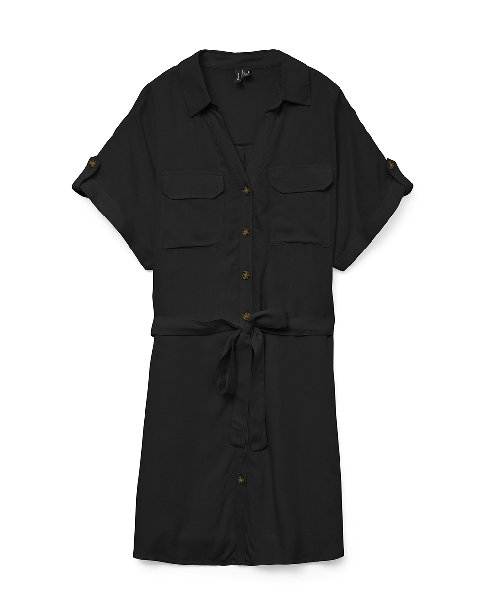VERO MODA VMBUMPY SS SHORT SHIRT DRESS WVN NOOS