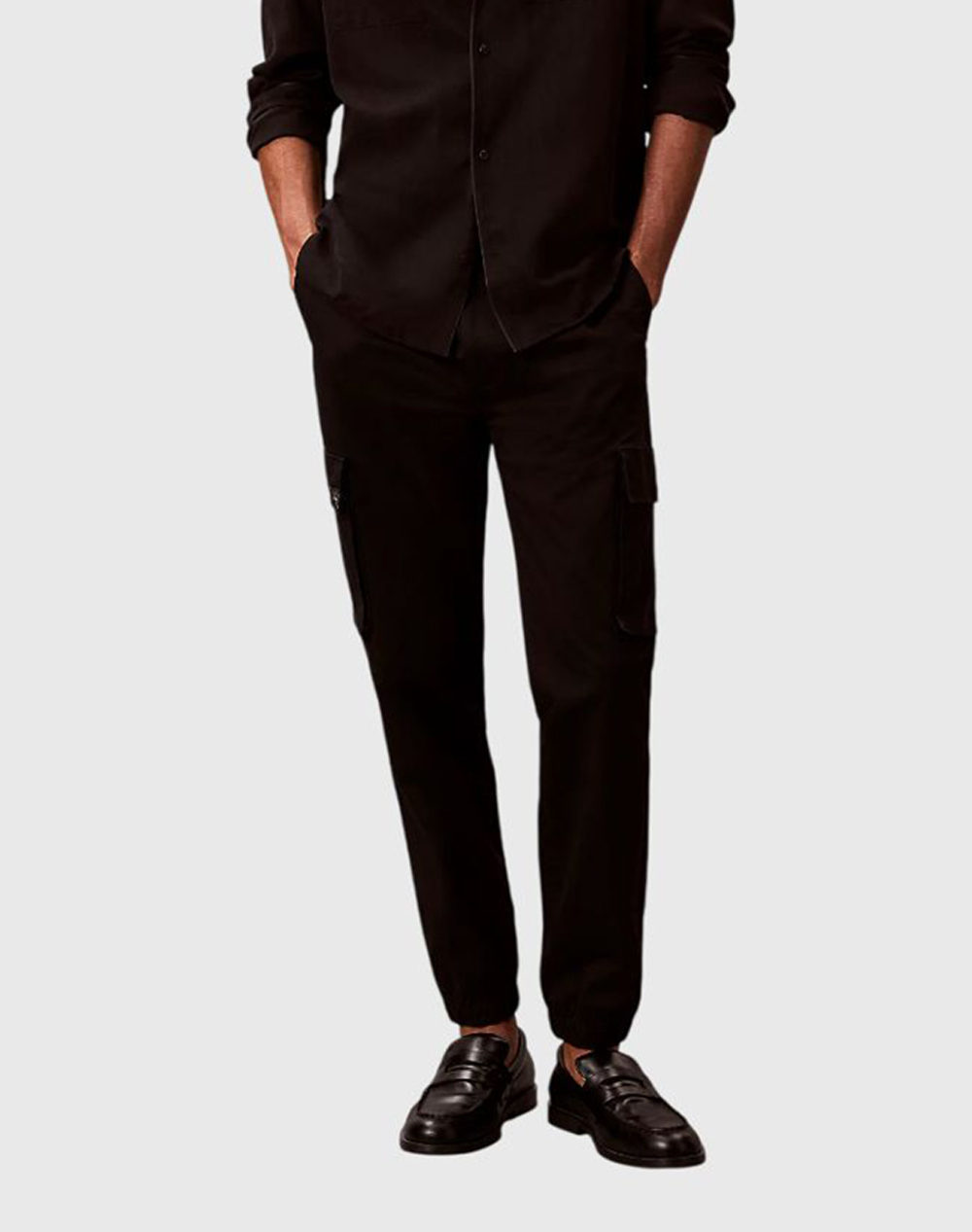CALVIN KLEIN SKINNY ELASTIC TWILL CARGO PANT