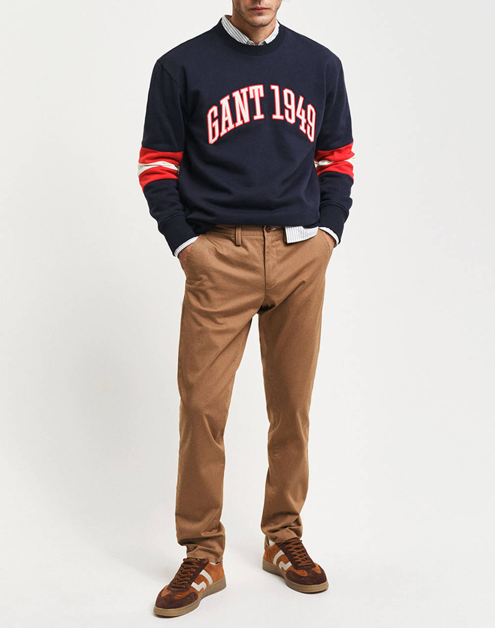 GANT TROUSERS SLIM TWILL CHINOS