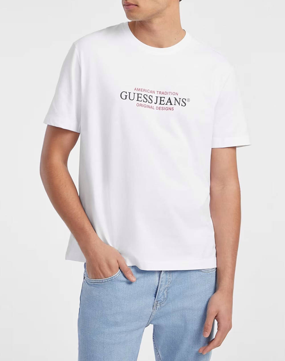 GUESS JEANS GJ SS CN REG AMERICA - MID ORGANIC HEAVY JERSEY 205 BLOUSE M