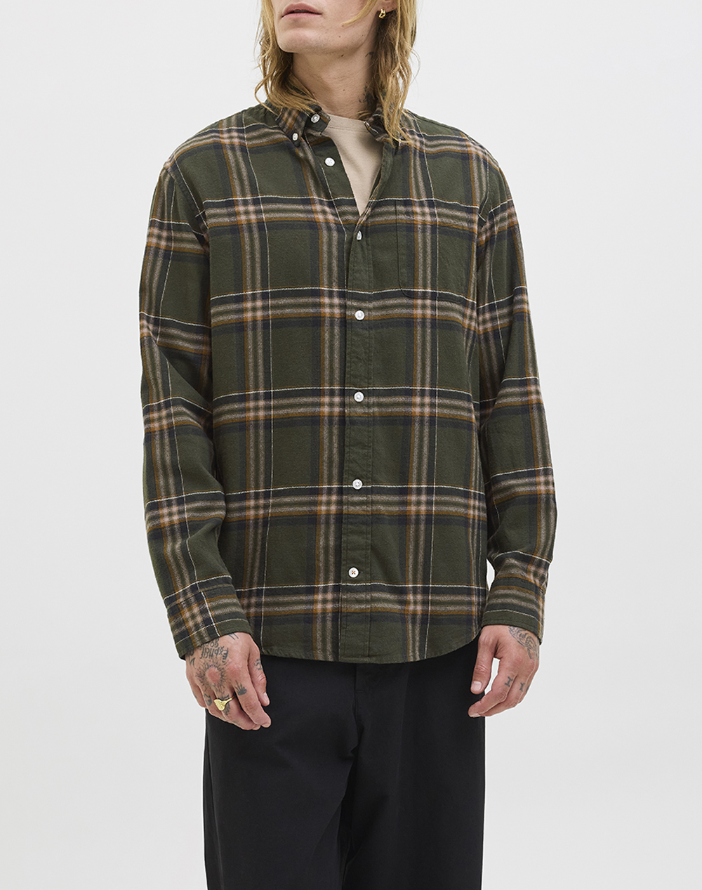 JACK&JONES JJECLASSIC FLANNEL CHECK SHIRT LS SN