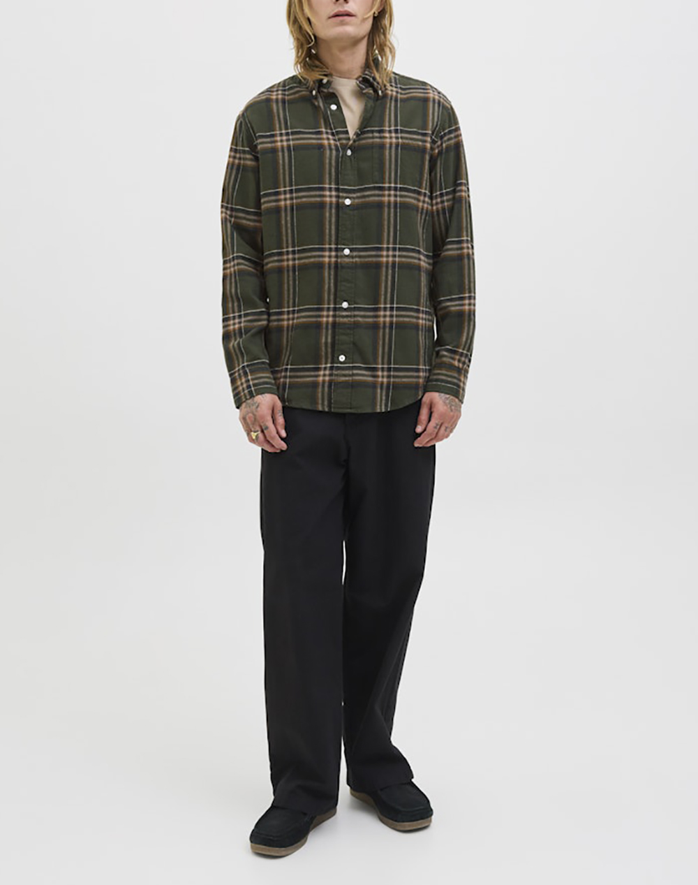 JACK&JONES JJECLASSIC FLANNEL CHECK SHIRT LS SN