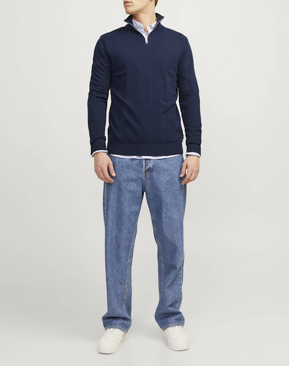 JACK&JONES JJEEMIL KNIT HALF ZIP NOOS