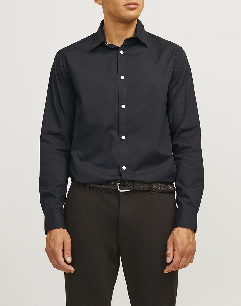 JACK&JONES JREBGAVIN SOLID SHIRT LS NOOS