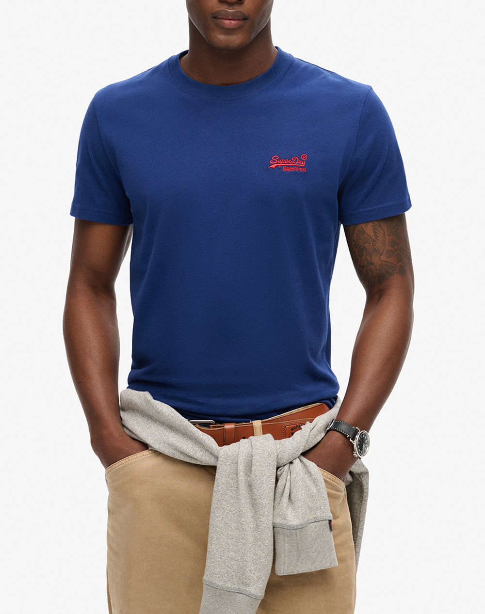 SUPERDRY D1 OVIN ESSENTIAL LOGO EMB TEE MENS T-SHIRT