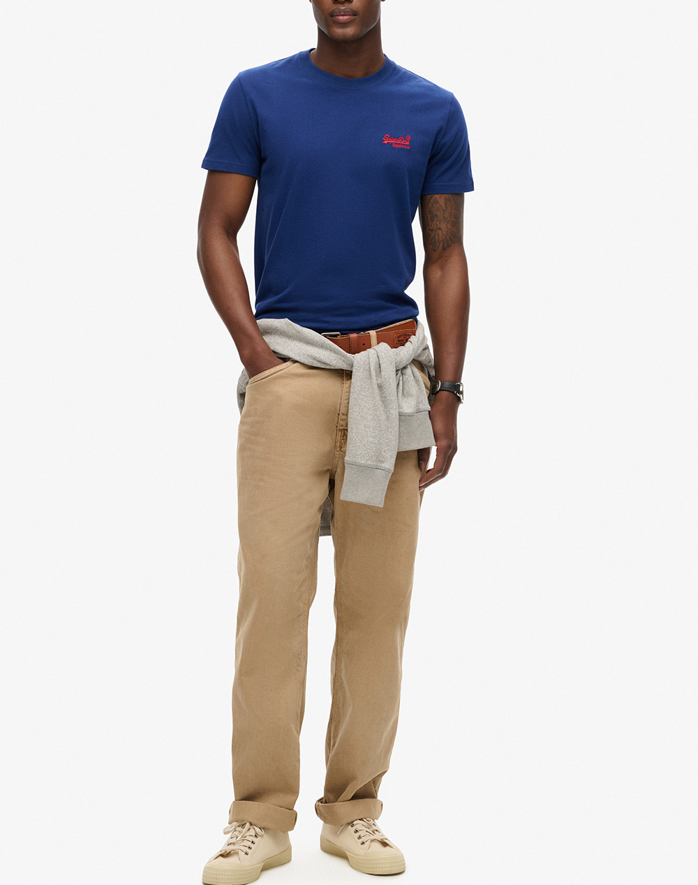 SUPERDRY D1 OVIN ESSENTIAL LOGO EMB TEE MENS T-SHIRT